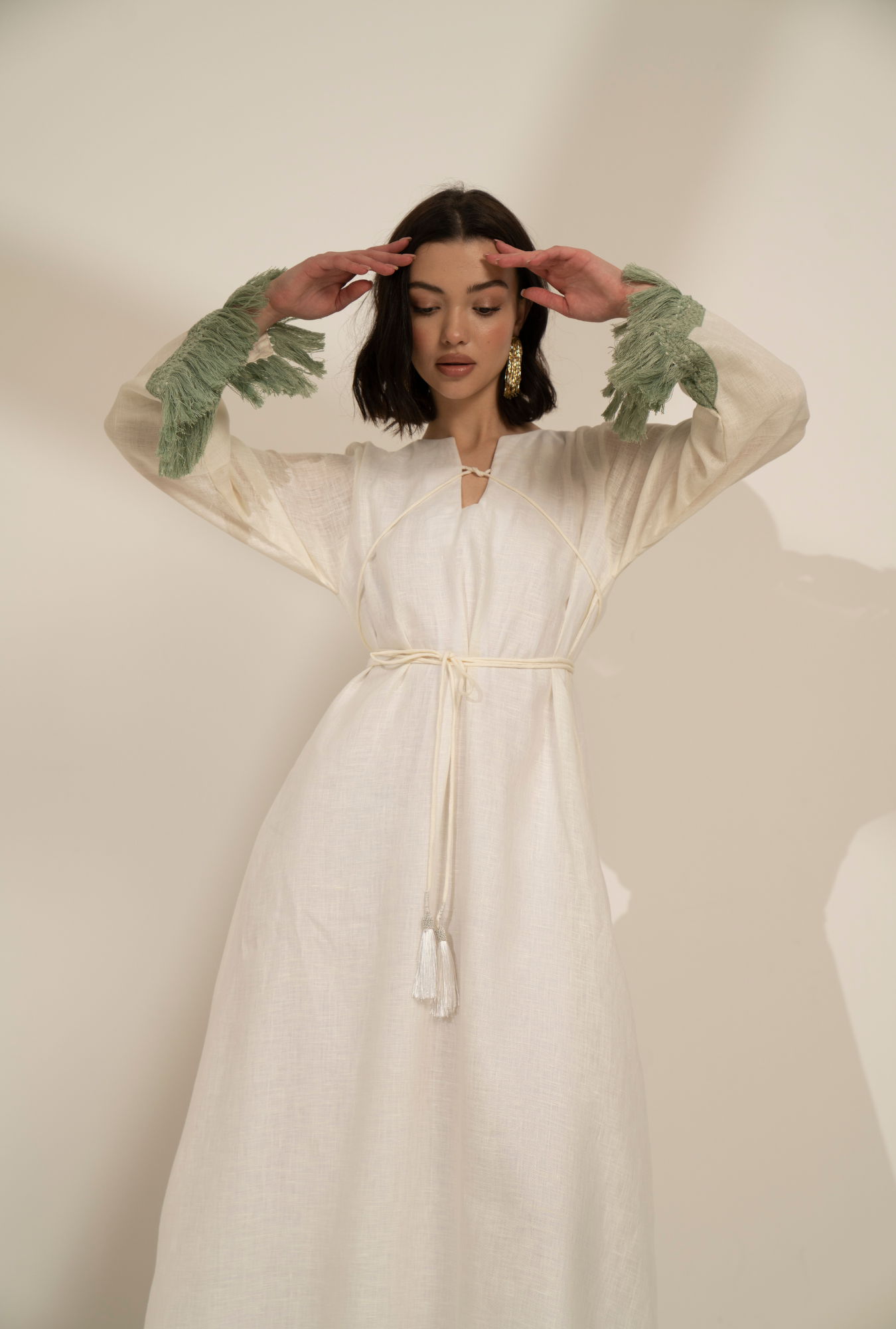 Fringed Sleeves Dress