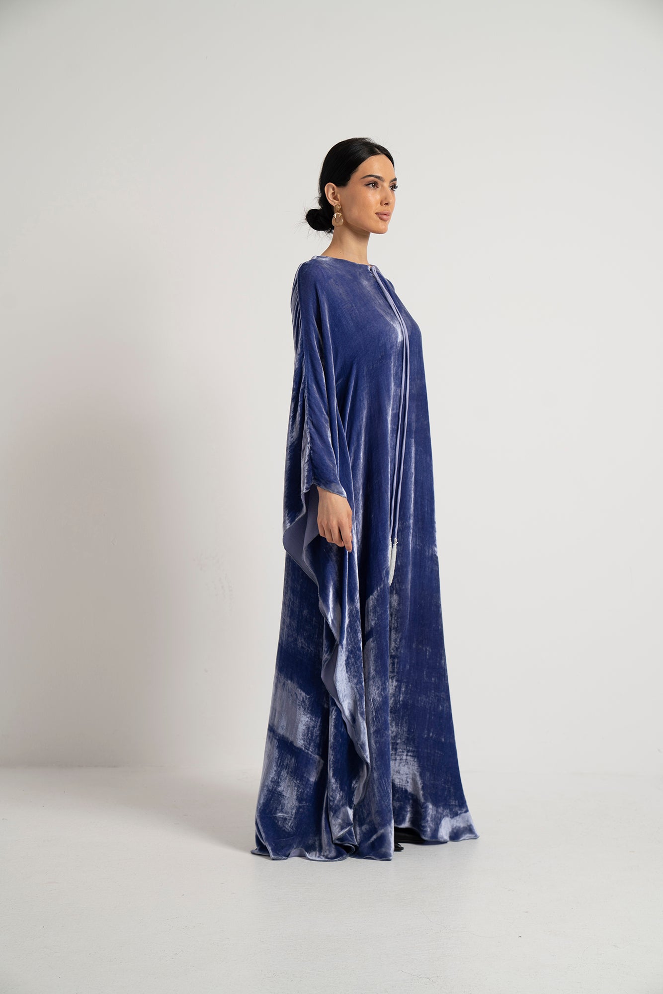 Midnight Blue Velvet Dress