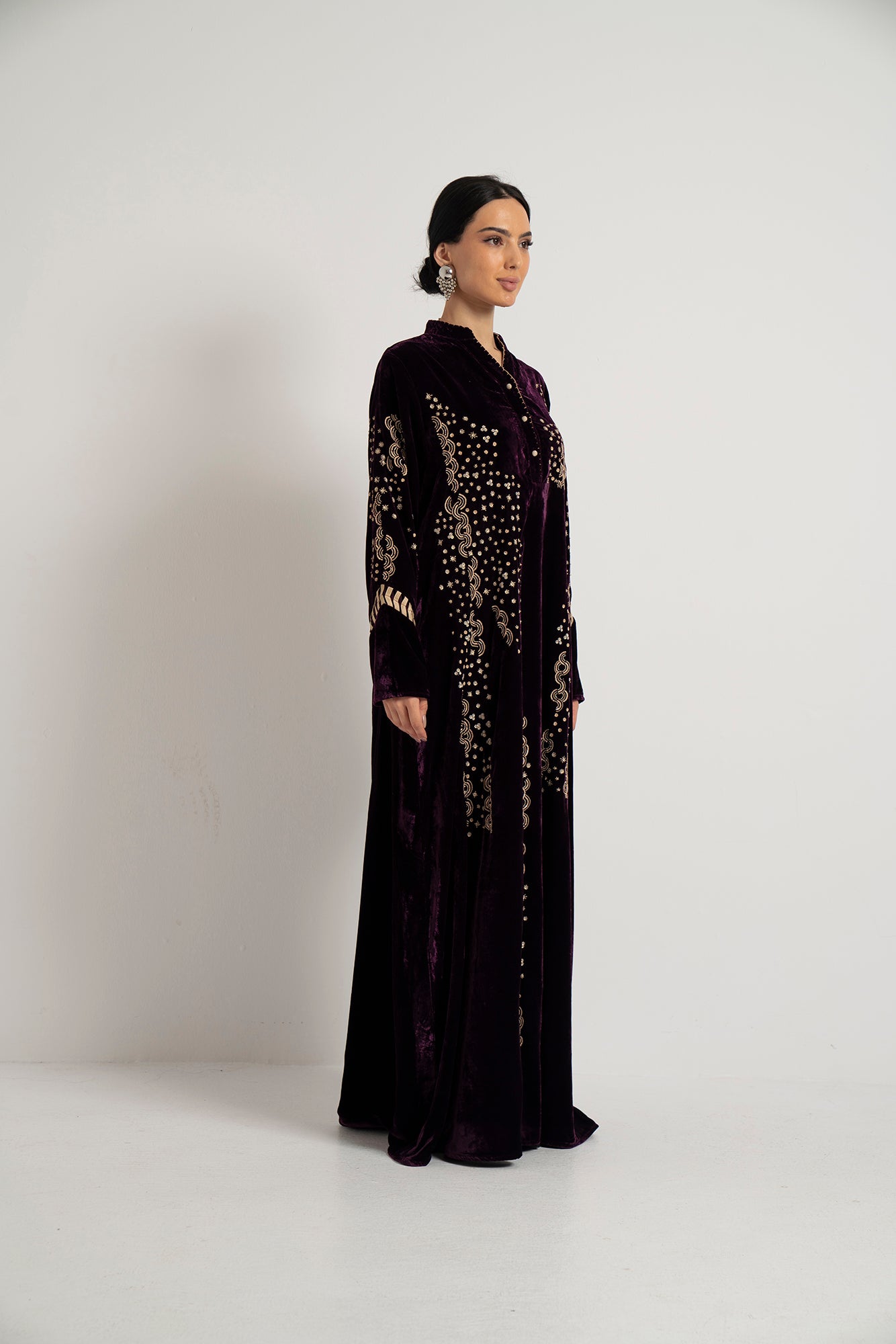 Amethyst Starburst Embroidered Dress