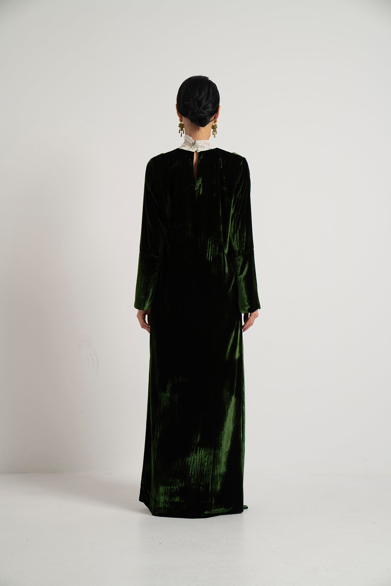 Emerald Lace Collar Dress