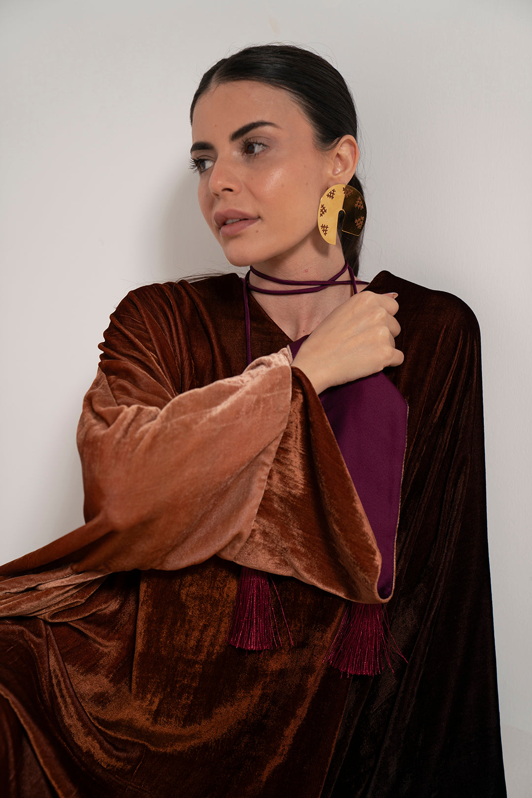 Amber Ombre Velvet Dress