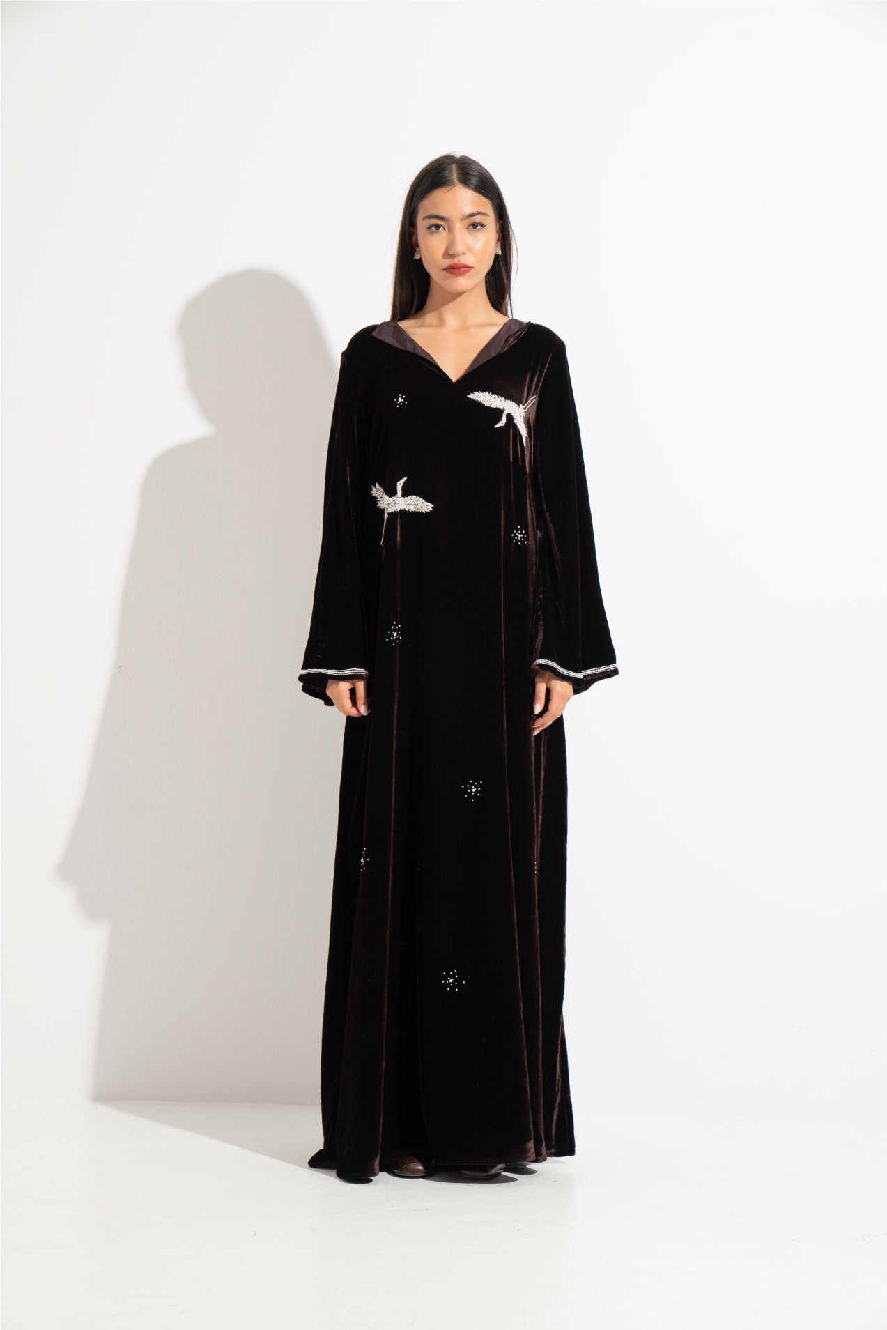 Brown Velvet Dress A18