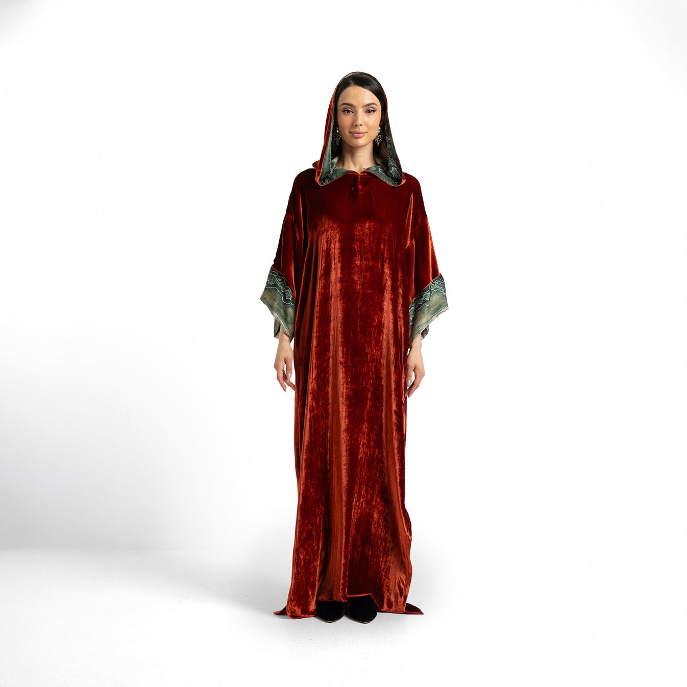 Ember Velvet Hooded Dress