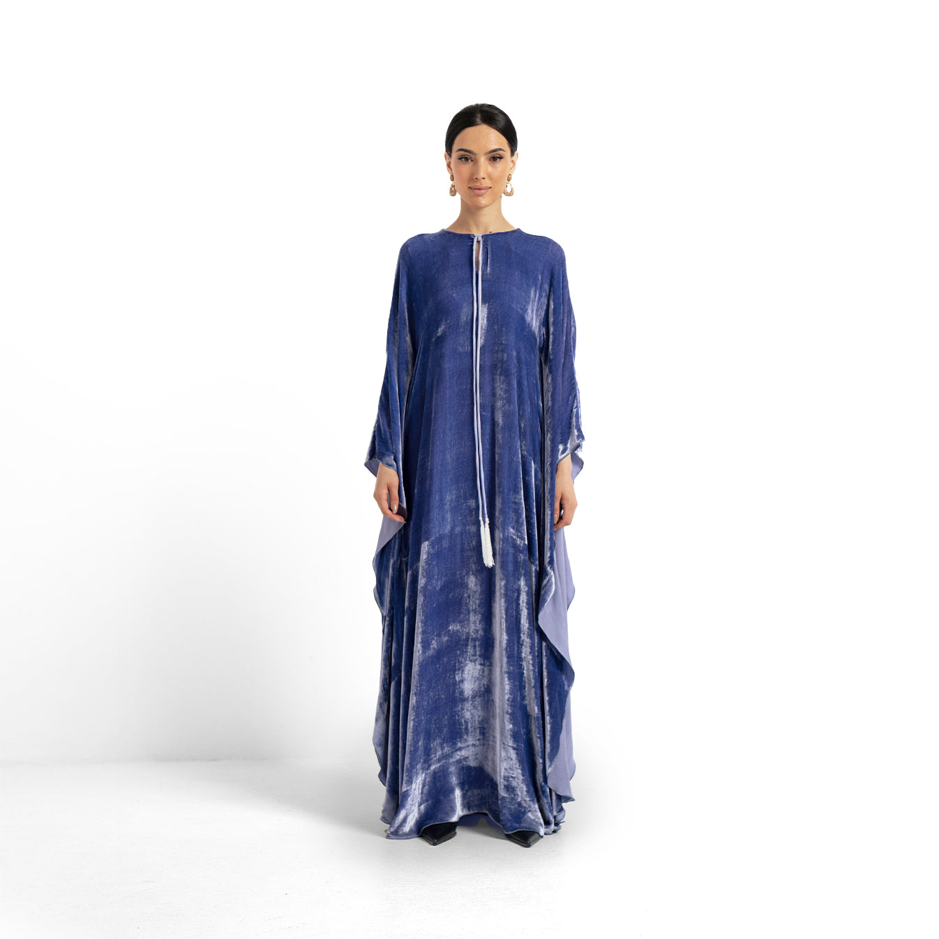 Midnight Blue Velvet Dress