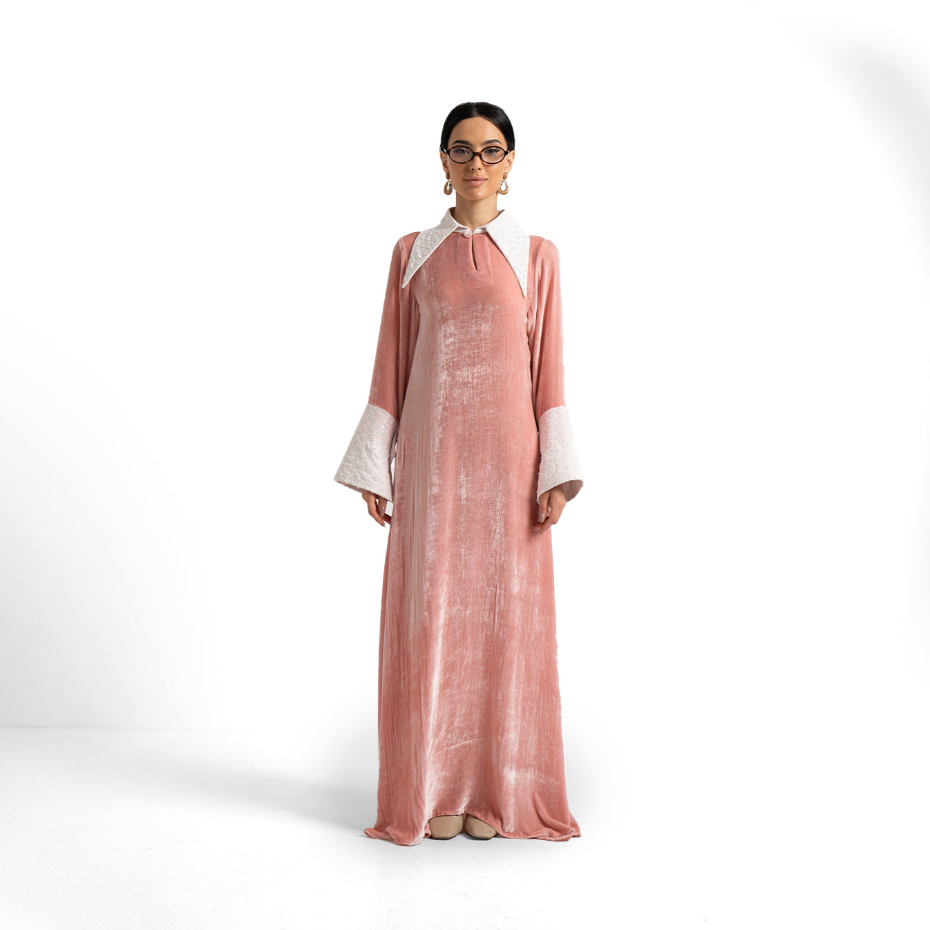 Dusty Pink Velvet Dress