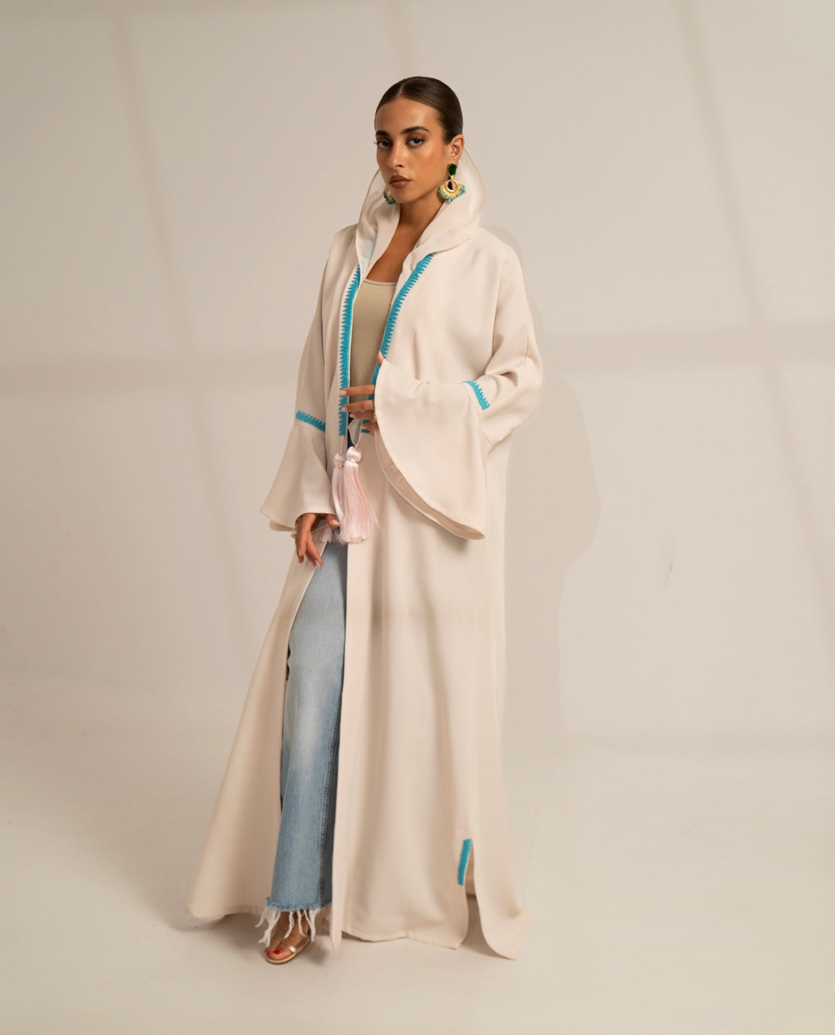 Pink touch abaya