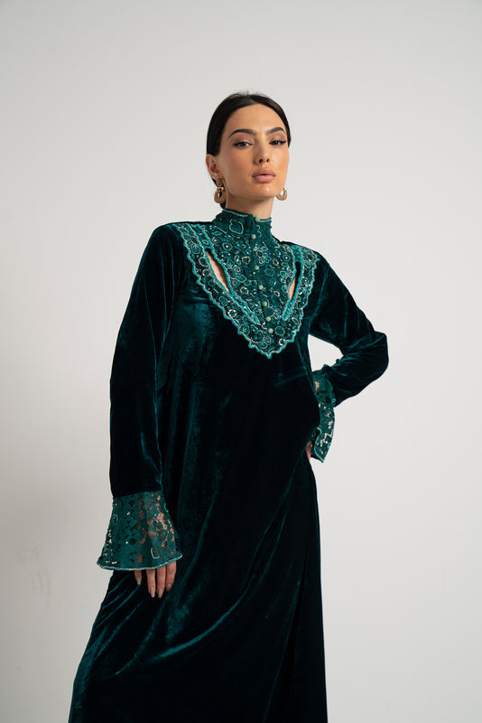 The Vintage Rose Velvet Dress