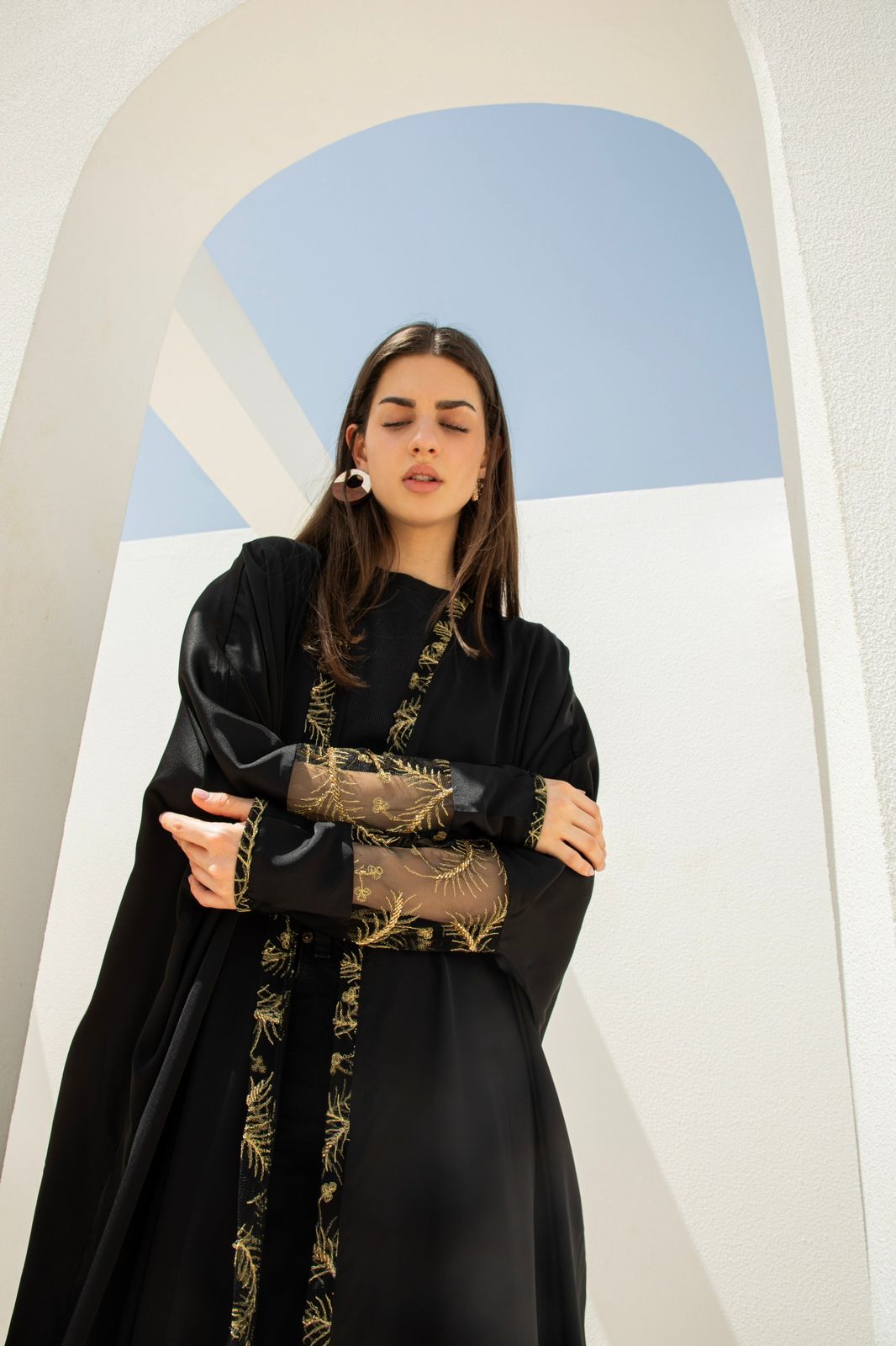 Golden Whisper Abaya