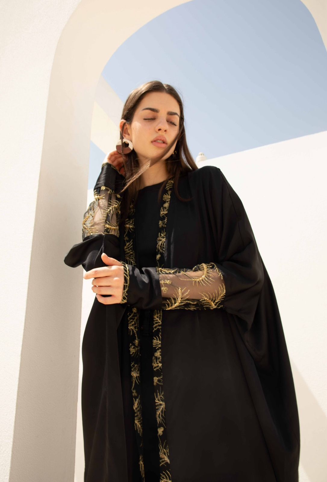 Golden Whisper Abaya