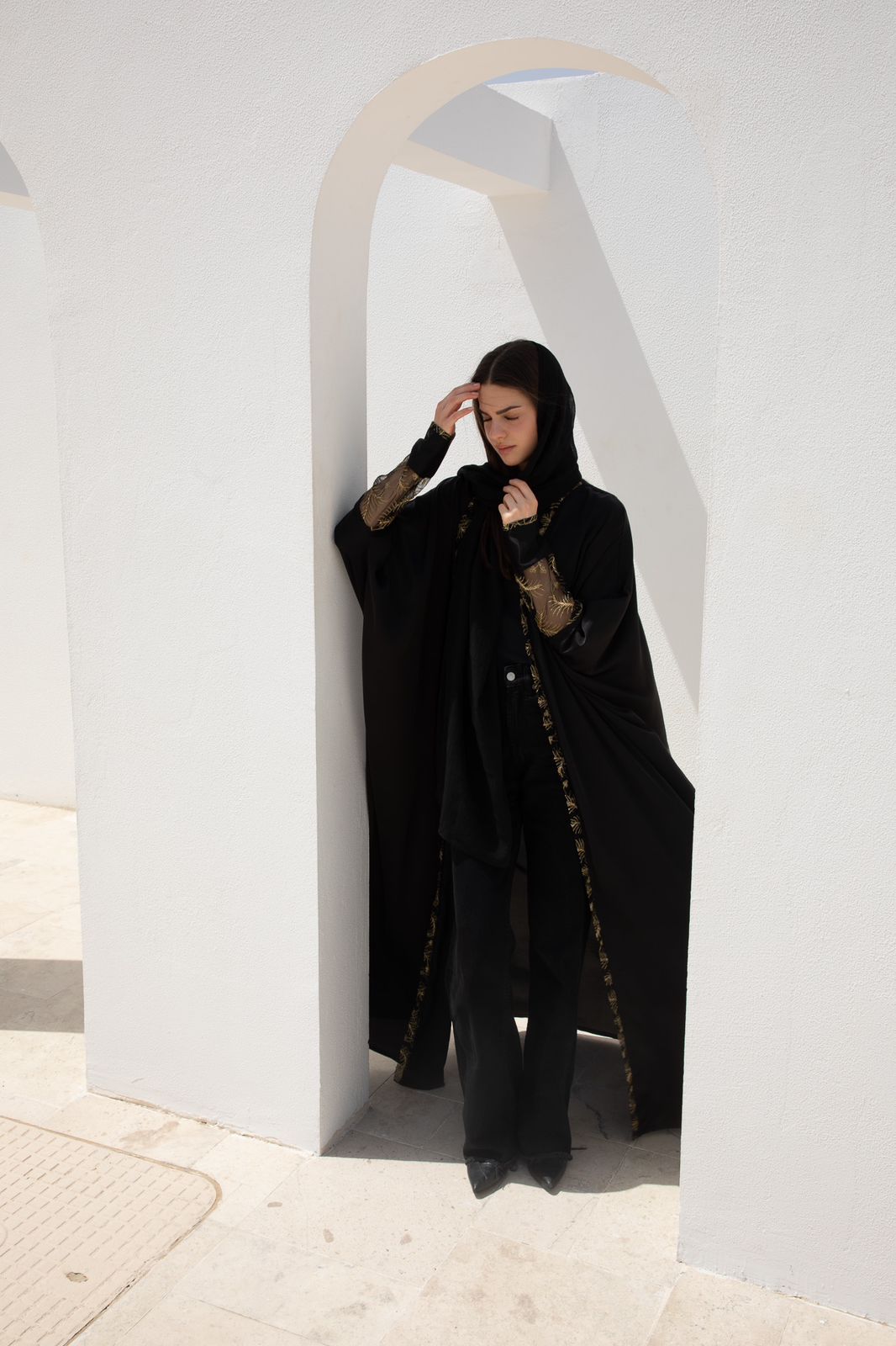 Golden Whisper Abaya