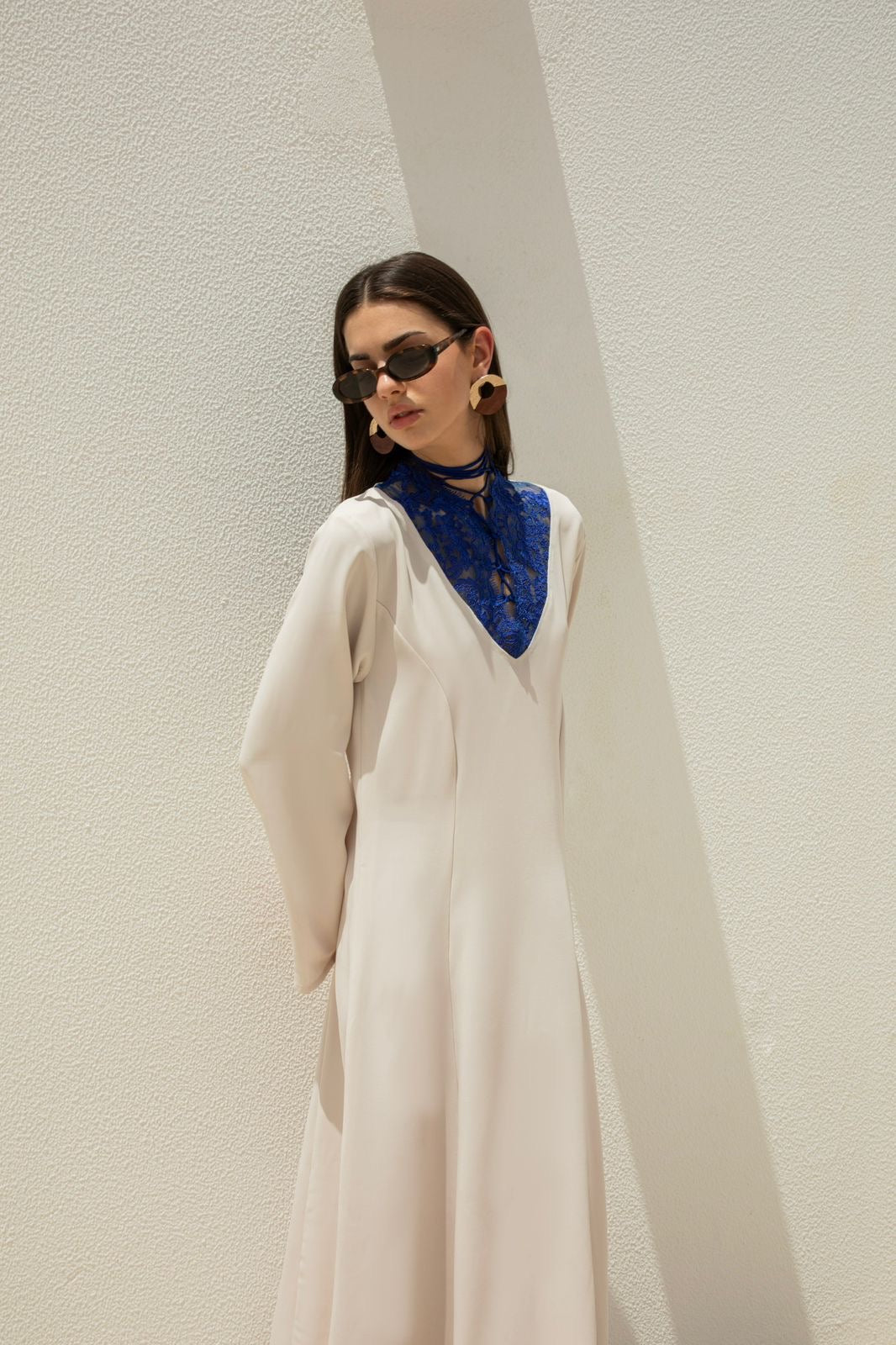 Cobalt Lace & Ivory Dress