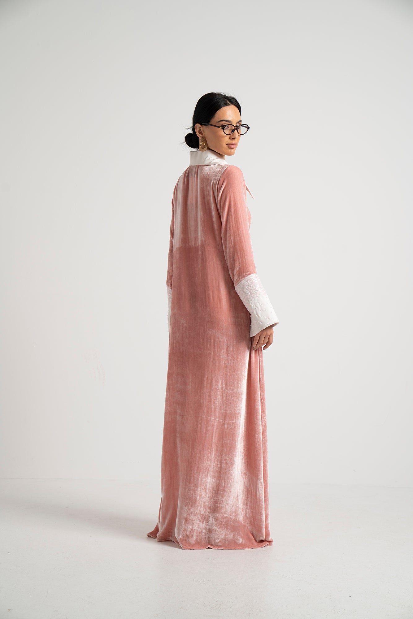 Dusty Pink Velvet Dress