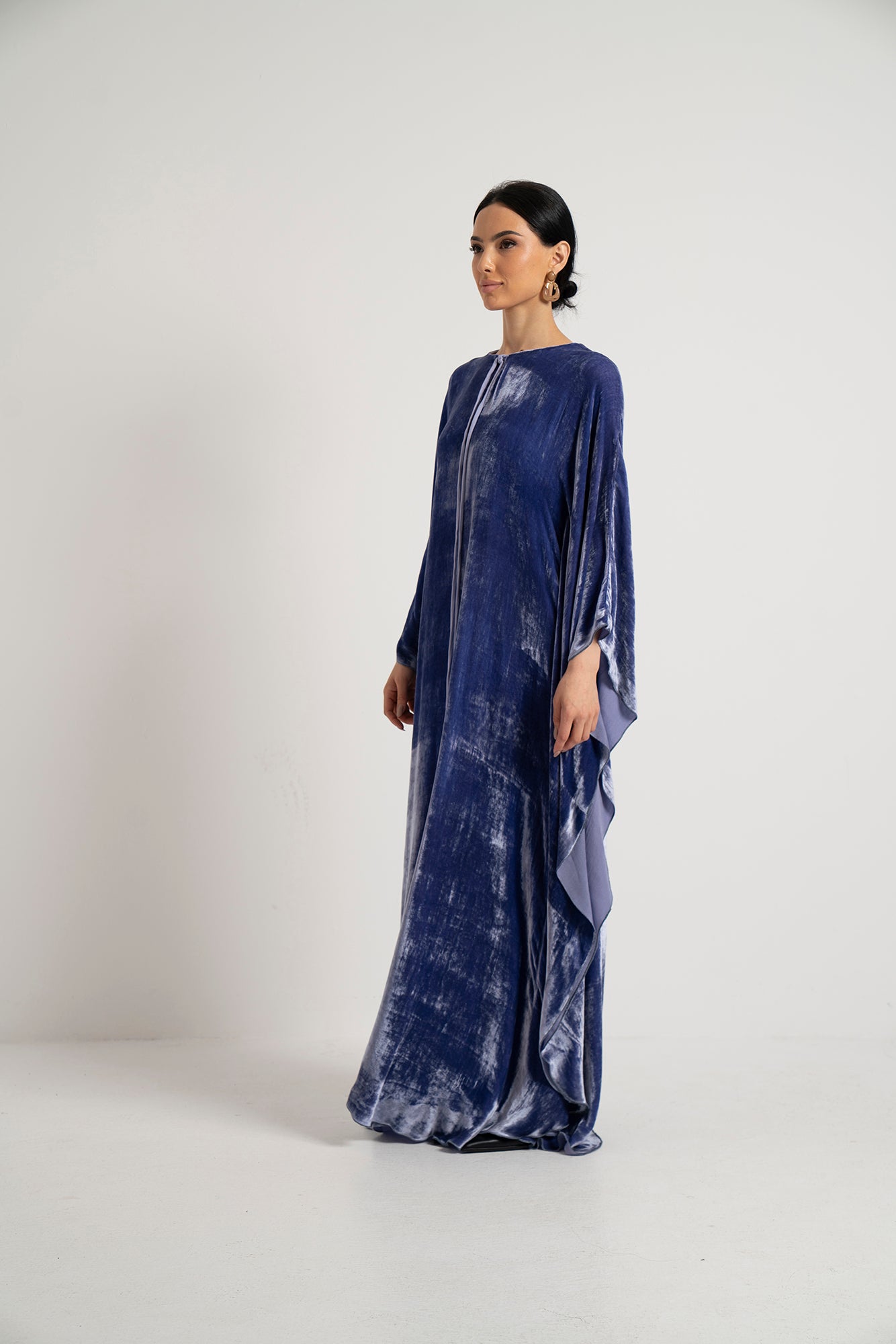 Midnight Blue Velvet Dress