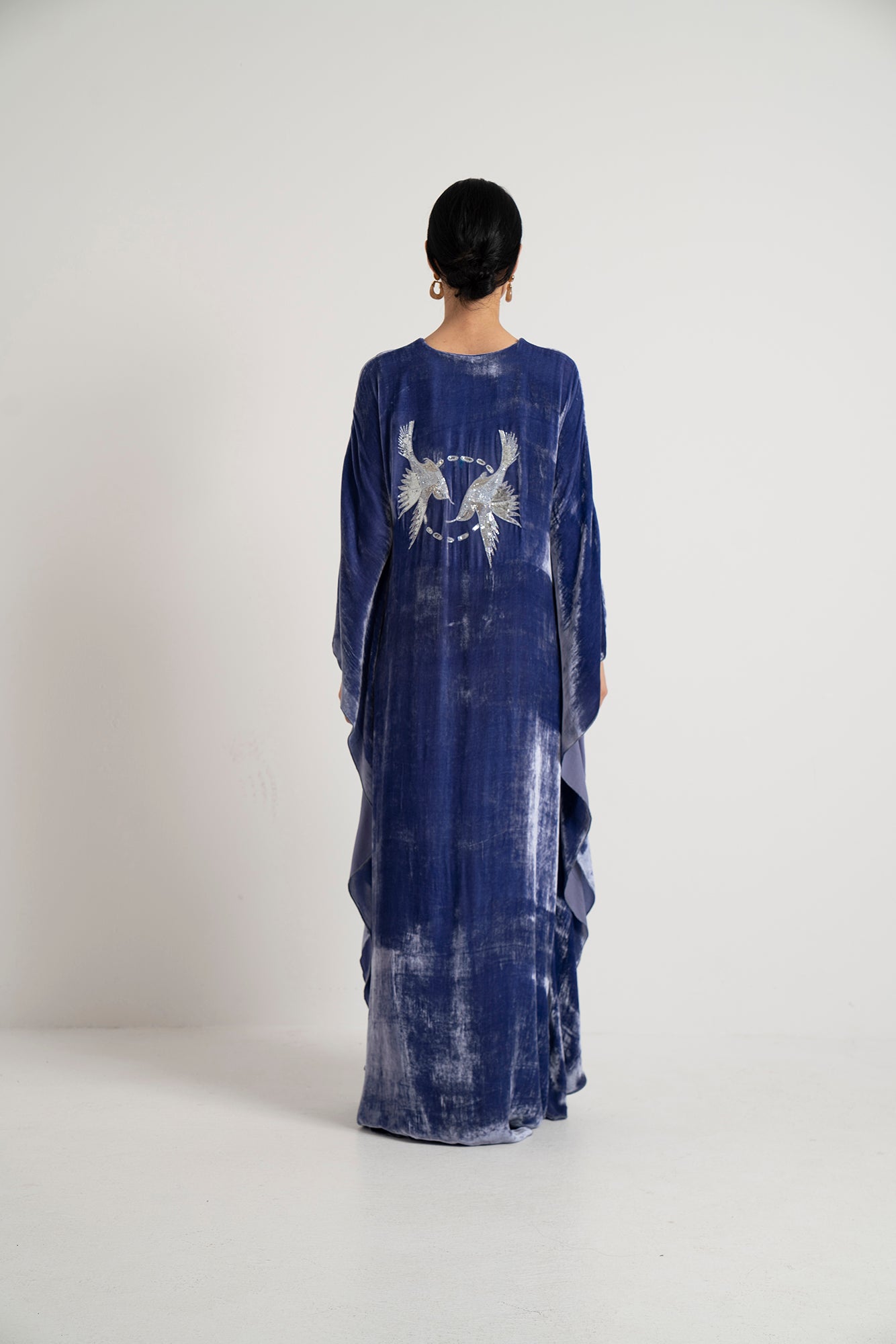 Midnight Blue Velvet Dress