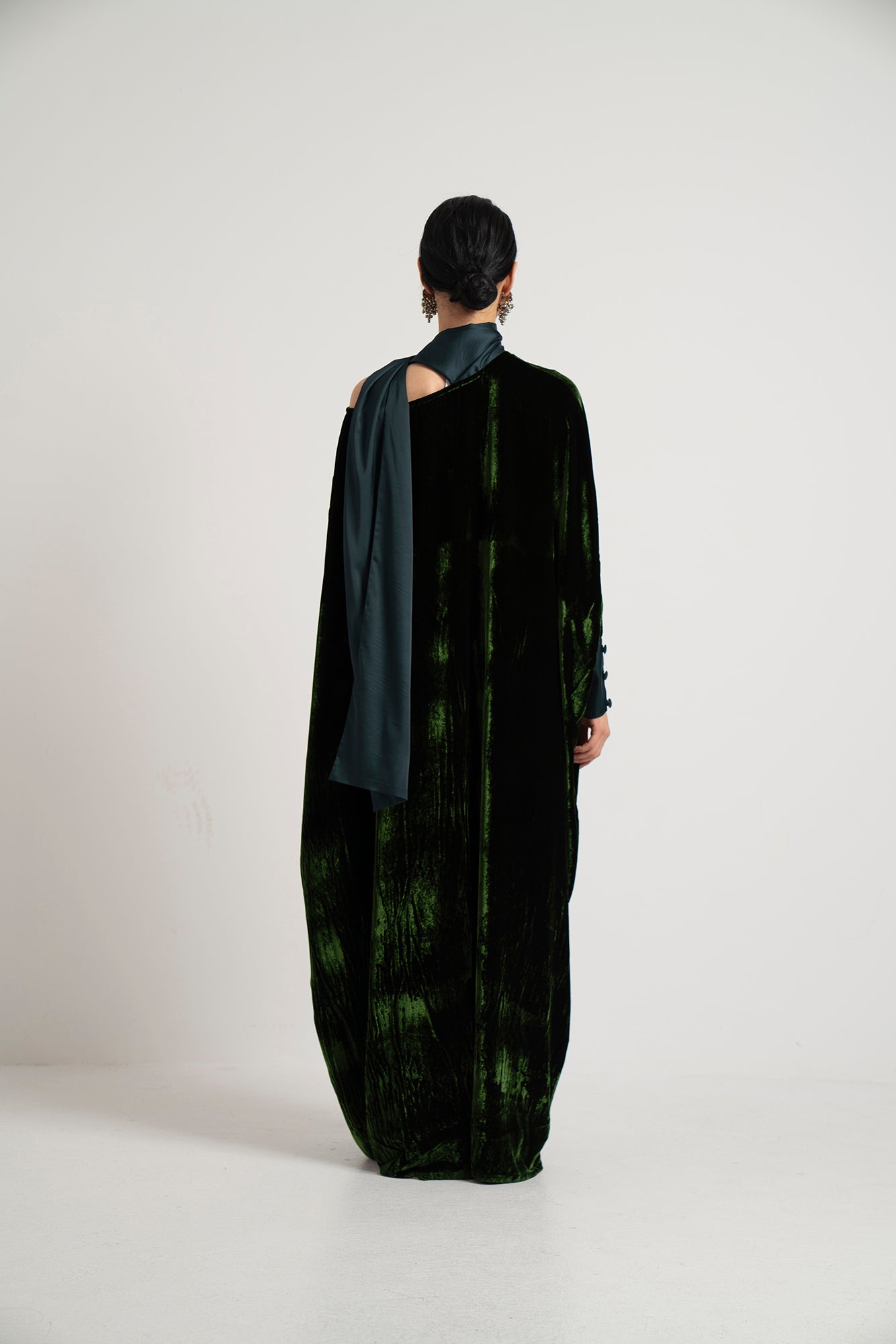 The Emerald Velvet Dramatic Dress