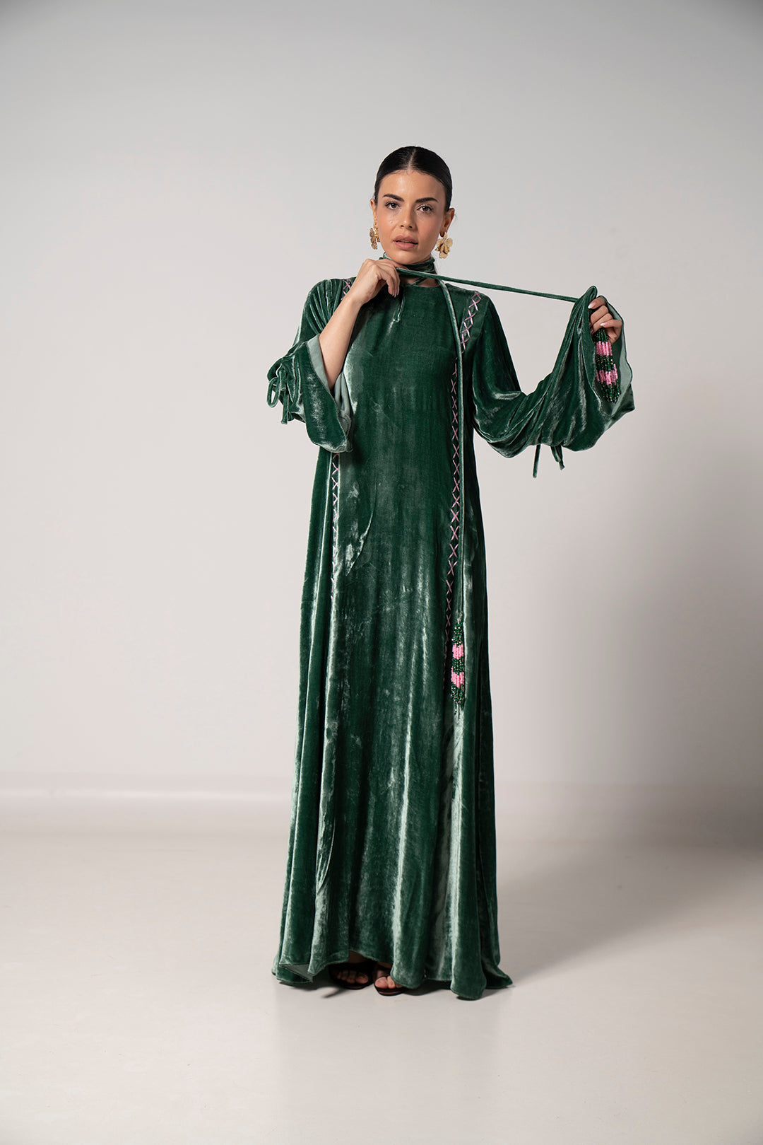 Royal Emerald Flow Dress