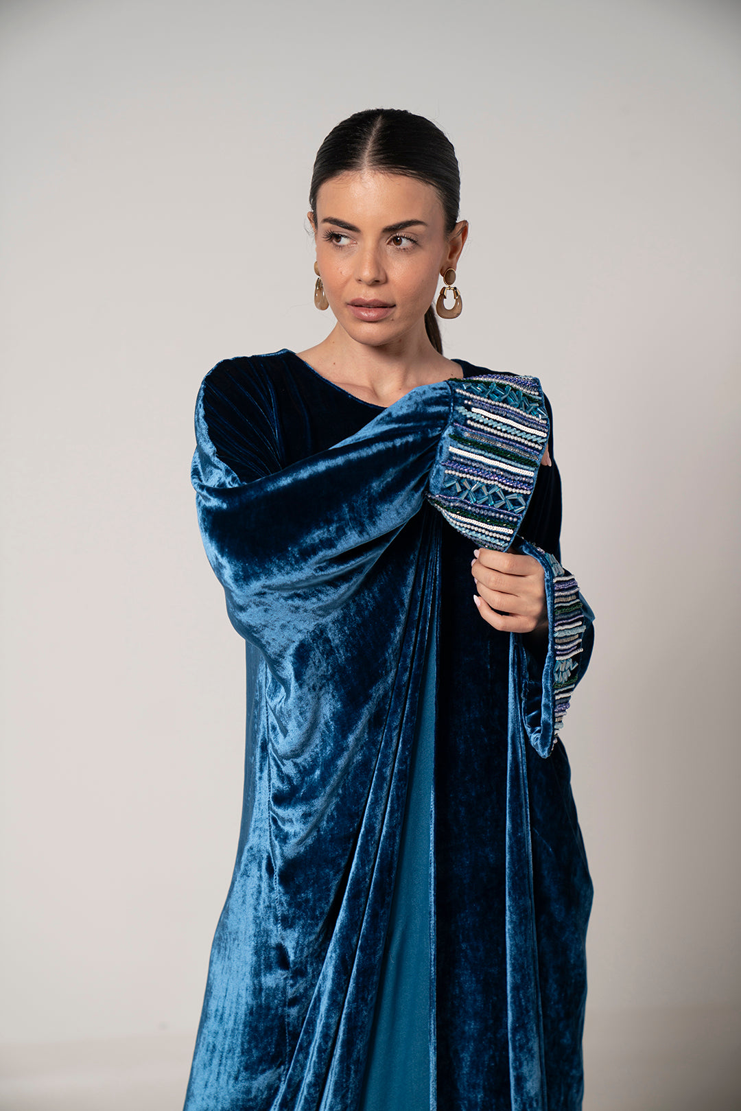 Emerald Midnight Velvet Dress
