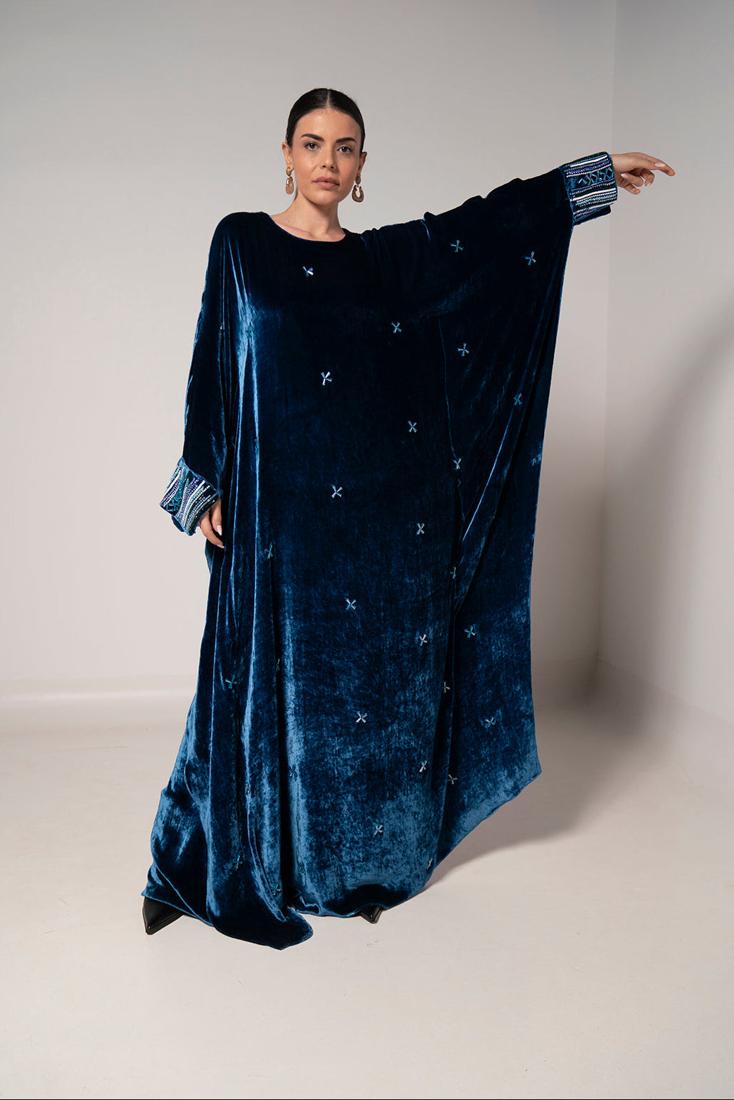 Emerald Midnight Velvet Dress