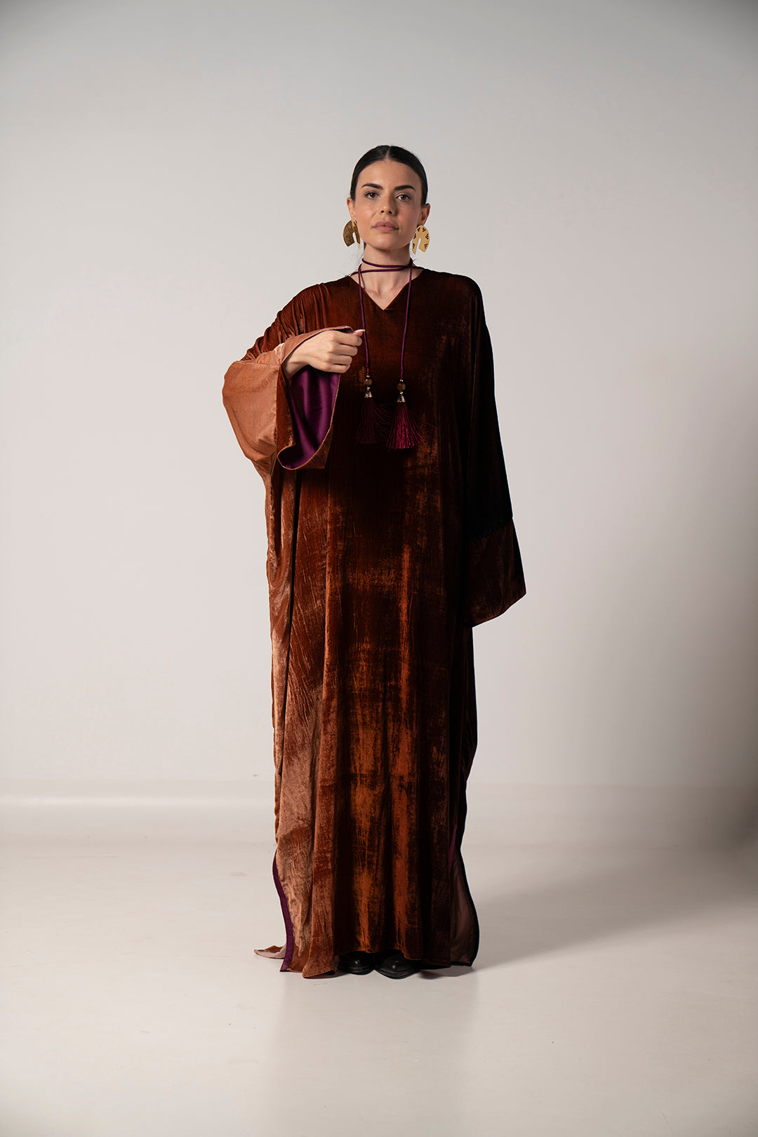 Amber Ombre Velvet Dress