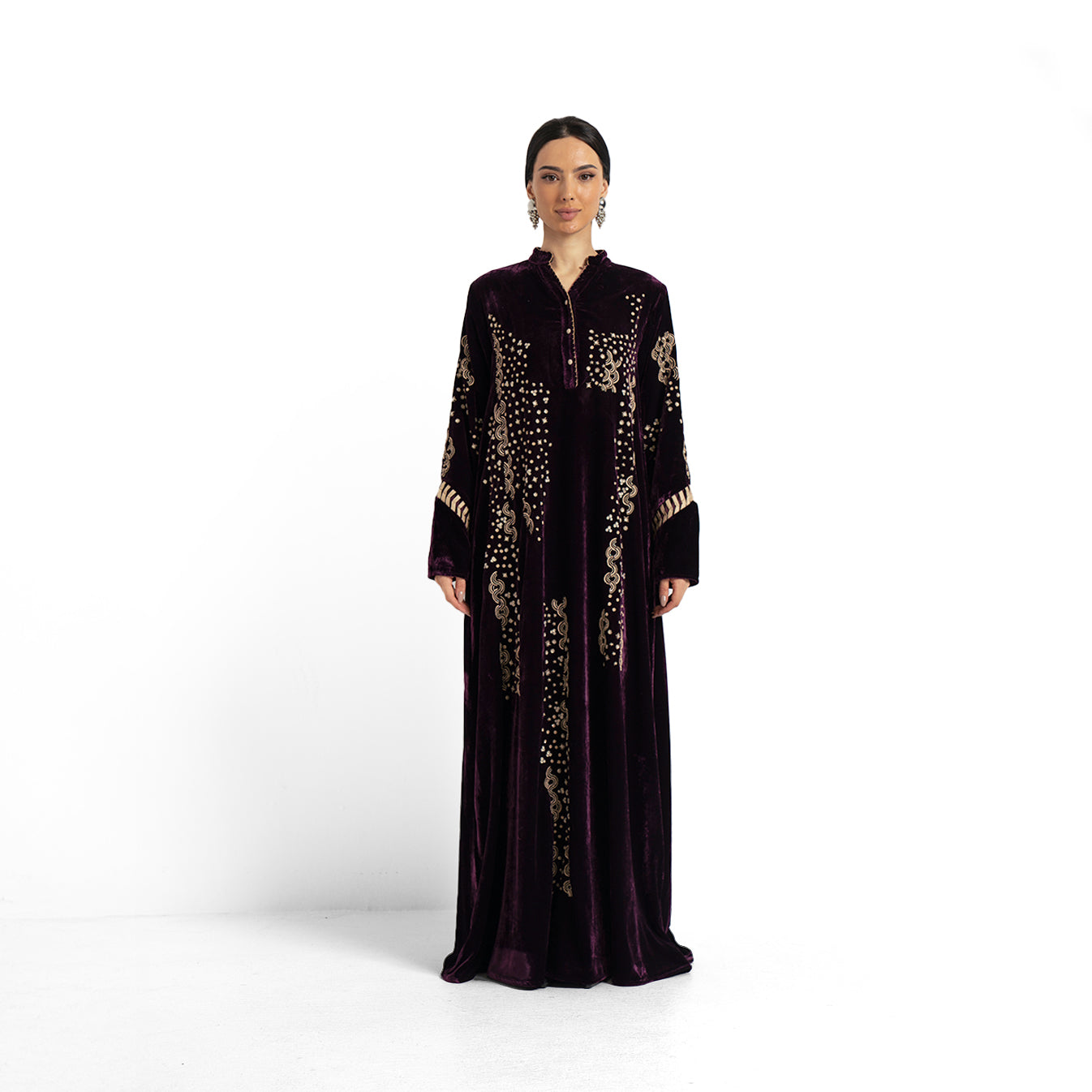 Amethyst Starburst Embroidered Dress