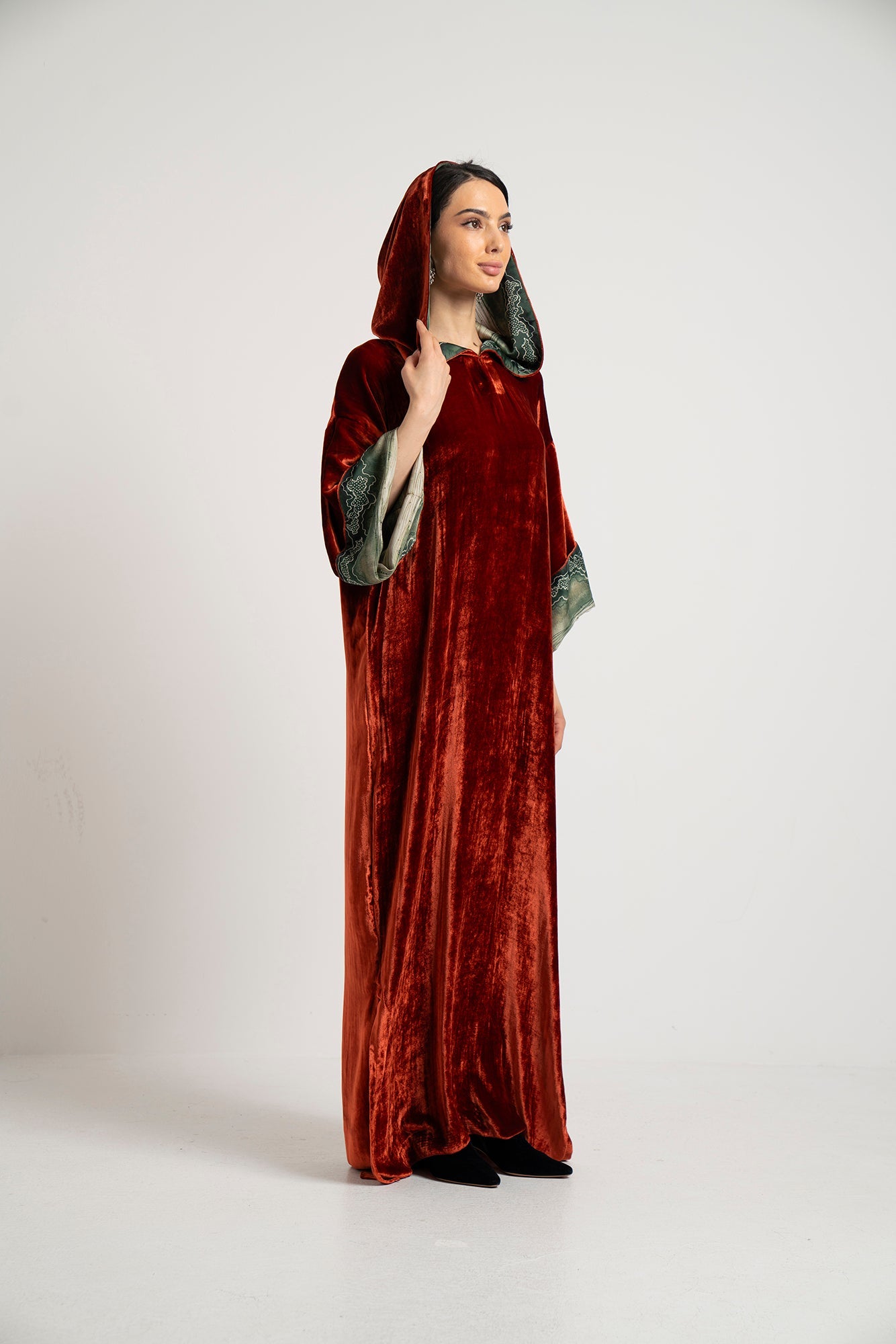 Ember Velvet Hooded Dress