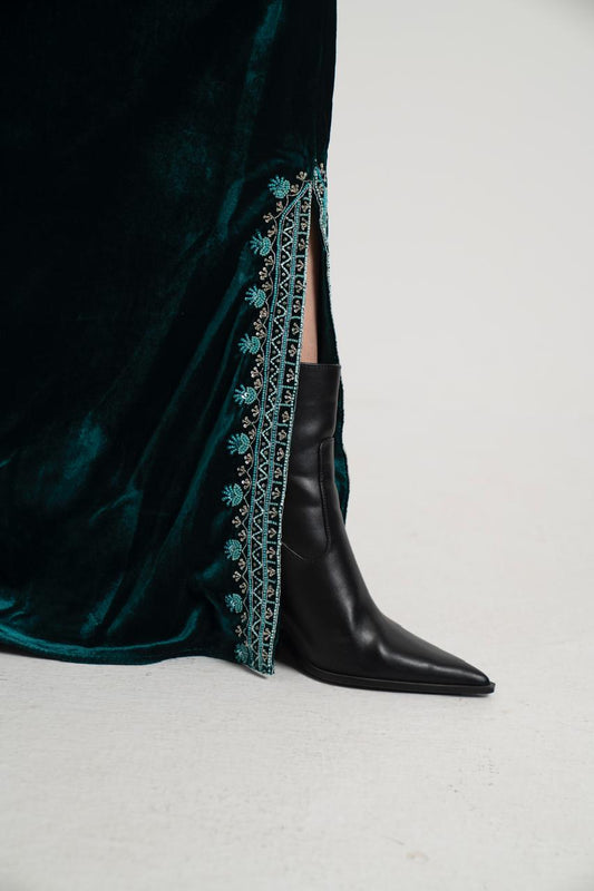 The Vintage Rose Velvet Dress