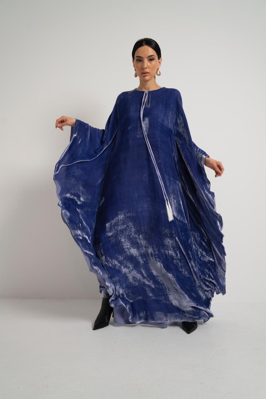 Midnight Blue Velvet Dress