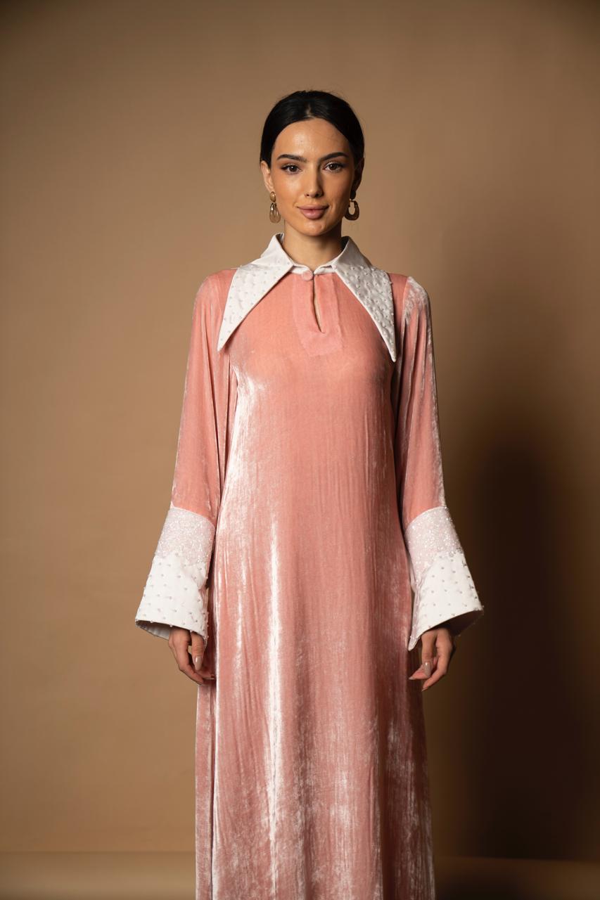 Dusty Pink Velvet Dress